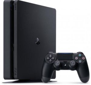 קונסולת משחק Sony PlayStation 4 Slim 1TB - צבע שחור ומשחק The Last of Us Part II - אחריות יבואן 